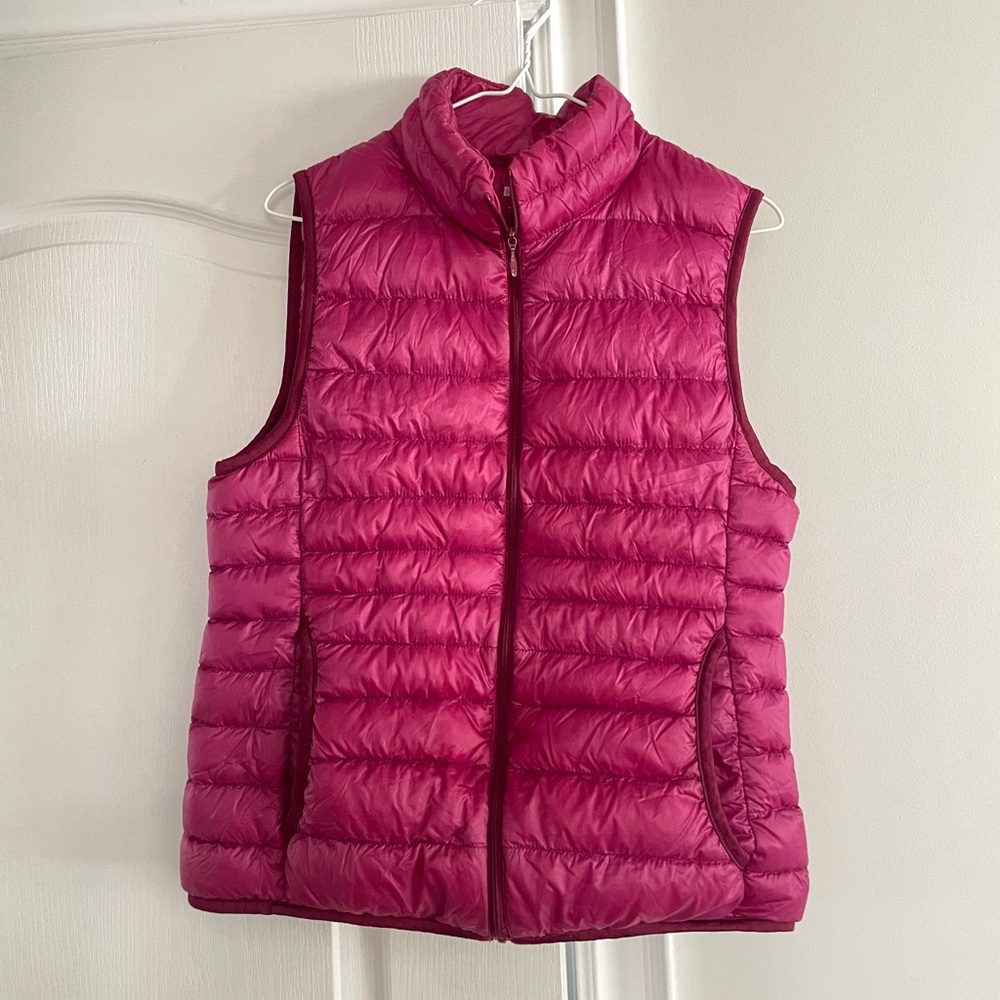 Uniqlo Women's Pink Quilted Down Vest